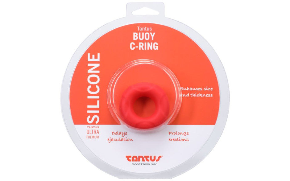 Tantus Buoy C-Ring Cock Ring Cockring Medium Crimson