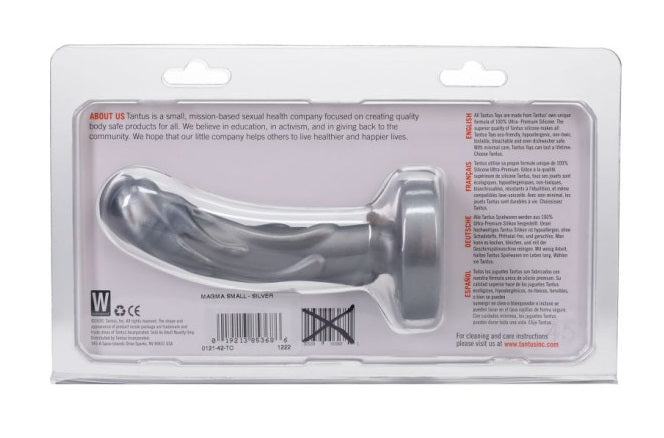 Tantus Mini Magma Dildo Silver