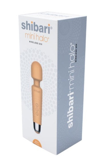 Shibari Mini Halo Wireless 20X Massage Wand Vibrator Peach