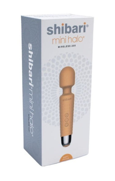 Shibari Mini Halo Wireless 20X Massage Wand Vibrator Peach