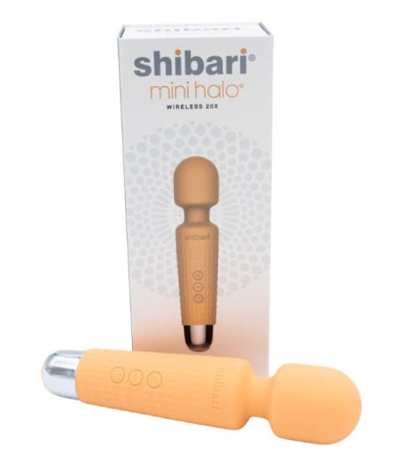 Shibari Mini Halo Wireless 20X Massage Wand Vibrator Peach