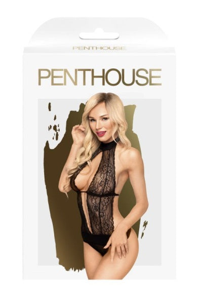 Penthouse Perfect Lover Bodysuit Black Size S/M or M/L or L/XL