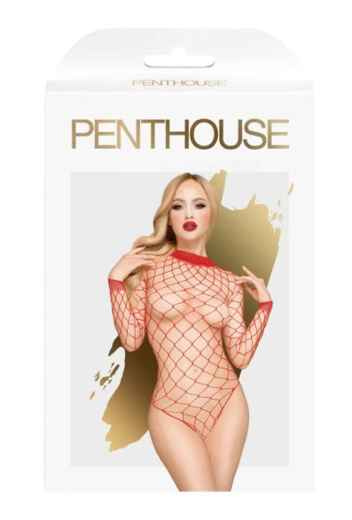 Penthouse Scandalous Teddy Red Size OS or XL