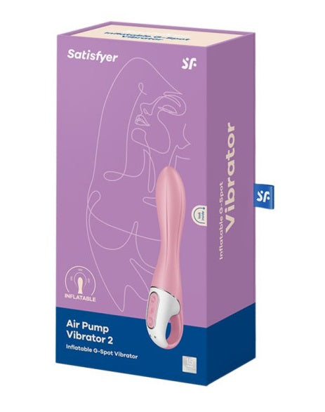 Satisfyer Air Pump Vibrator 2 Light Red - Inflatable G-Spot Vibrator