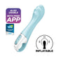 Satisfyer Air Pump Vibrator 5+ Blue - Inflatable G-Spot Vibrator w App Control