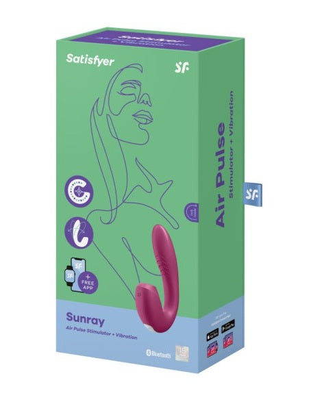 Satisfyer Sunray Berry Air Pulse G-Spot and Clitoris Vibrator App Controlled