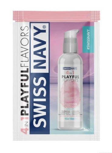 Swiss Navy Cotton Candy Edible Lube Lubricant 5ml Sachets (100 Pack)