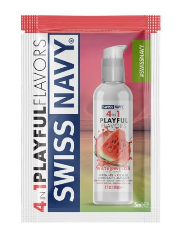 Swiss Navy Watermelon Edible Lube Lubricant 5ml Sachets (100 Pack)