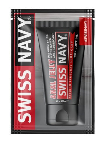 Swiss Navy Anal Jelly Lube Lubricant 5ml Sachets (100 Pack)