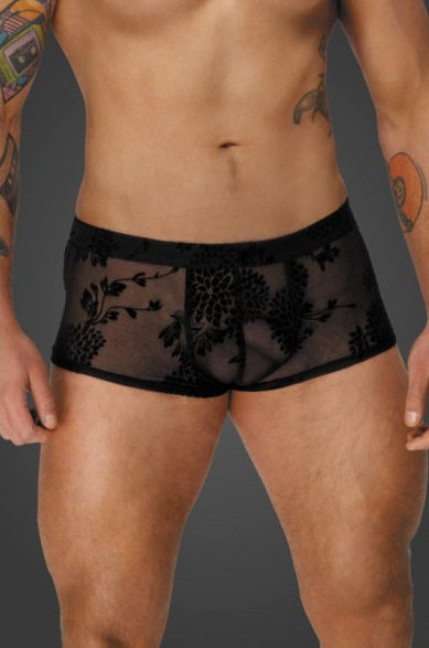 Noir Flock Embroidery Short-Shorts Size S, M, L or XL