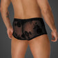 Noir Flock Embroidery Short-Shorts Size S, M, L or XL