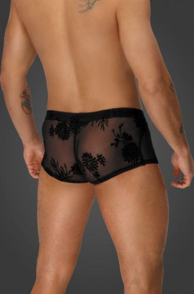 Noir Flock Embroidery Short-Shorts Size S, M, L or XL