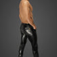 Noir Snake Wetlook Long Pants with Back Pockets Size S, M, L or XL