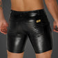 Noir Snake Wetlook Mid Length Shorts with Back Pockets Size S, M, L or XL