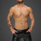 Noir Snake Wetlook Mid Length Shorts with Back Pockets Size S, M, L or XL