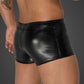 Noir Snake Wetlook Short Shorts with Zipper Size S, M, L or XL