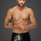 Noir Snake Wetlook Short Shorts with Zipper Size S, M, L or XL