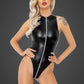 Noir Snake Power Wetlook Body with Front Zipper Size S, M, L or XL