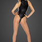 Noir Snake Power Wetlook Body with Front Zipper Size S, M, L or XL