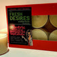 The Kinky Scientist | The Fresh Desires Collection Tantric Natural Massage Oil Soy Candle Spa - 6 Pack