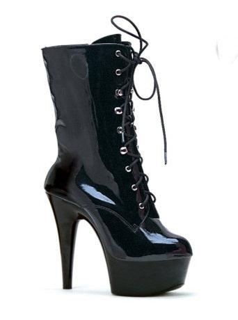 Ellies Shoes | Stiletto Ankle Boot w Inner Zipper Black 6" - Size 7, 8, 9