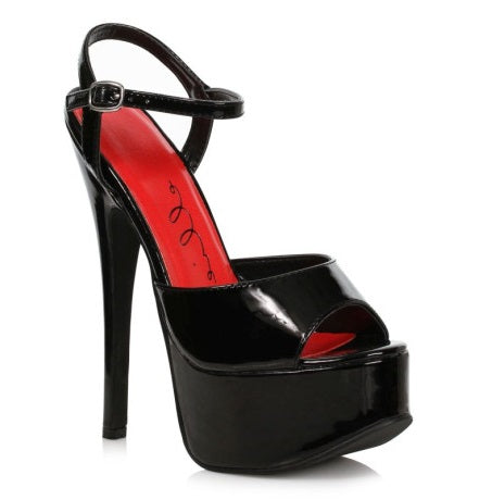 Ellies Shoes | Stiletto Sandal Black 6.5" - Size 7, 8, 9