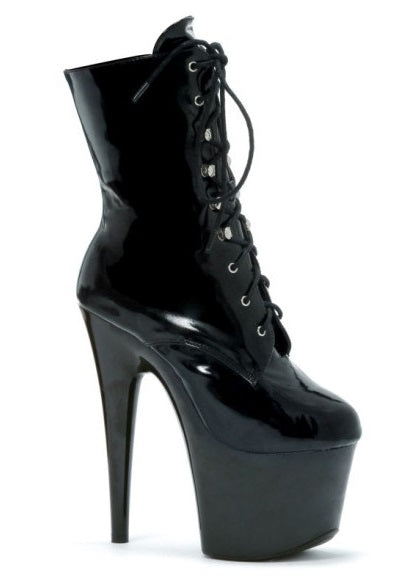 Ellies Shoes | Ankle Boots w Inner Zipper Black 7" Stiletto - Size 7, 8, 9