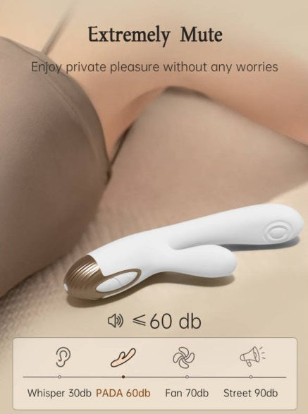 Drywell Pada Rabbit and G-Spot Pulsing Vibrator White