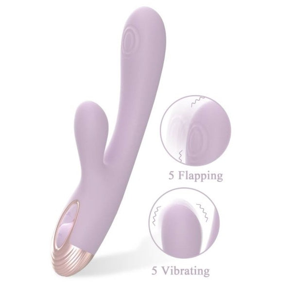 Drywell Pada Rabbit and G-Spot Pulsing Vibrator Purple