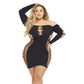 Pink Lipstick Diamond Drippin Dress Black Size Q