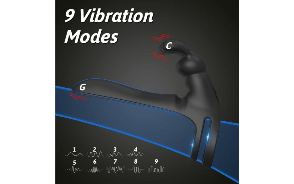 S-Hande | Tusky Remote Control Vibrating Penis Shaft and Rabbit Ear Clit Enhancer