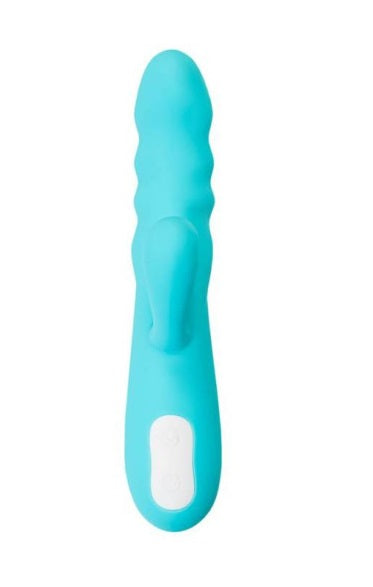 JOS Merry Swirl Rotating Shaft Rabbit Vibrator Blue