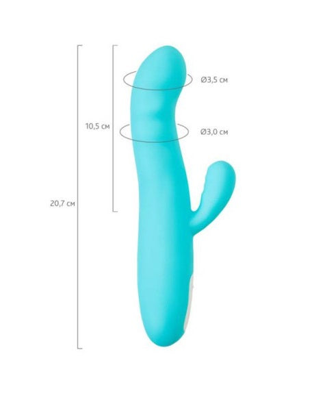 JOS Merry Swirl Rotating Shaft Rabbit Vibrator Blue