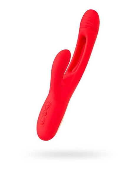 JOS Patti Moving Tongue Rabbit Vibrator Red