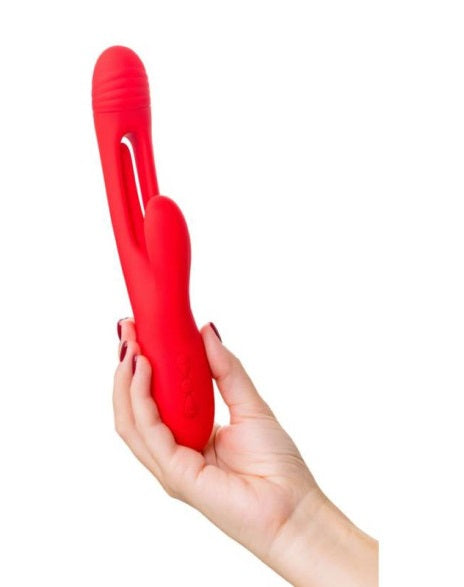 JOS Patti Moving Tongue Rabbit Vibrator Red