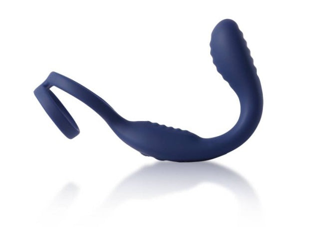 Arosum VibraDuo Vibrating Anal Probe and Perineum Stim with Cockring