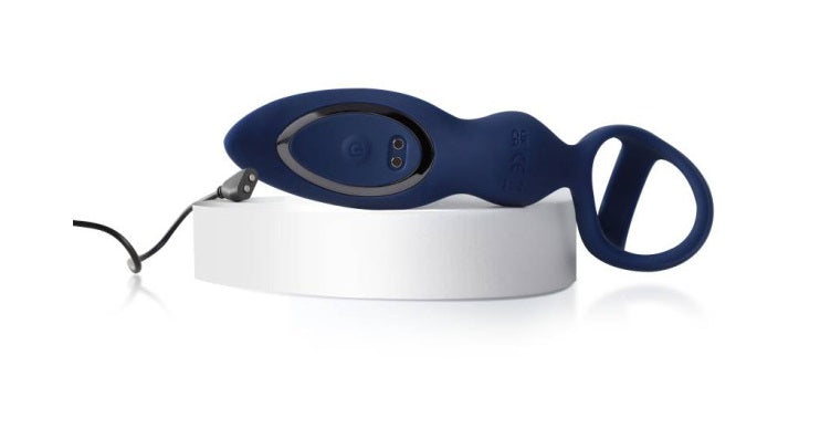 Arosum Ring'n'Rear Dual Thrusting Anal Probe with Cockring and Remote