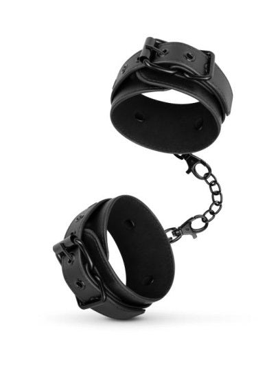 Bedroom Fantasies Faux Leather Handcuffs Black