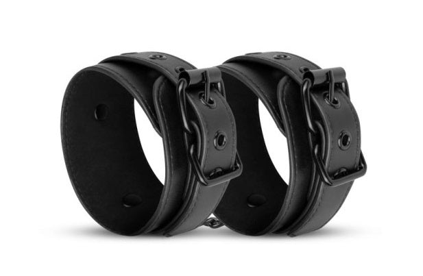 Bedroom Fantasies Faux Leather Handcuffs Black