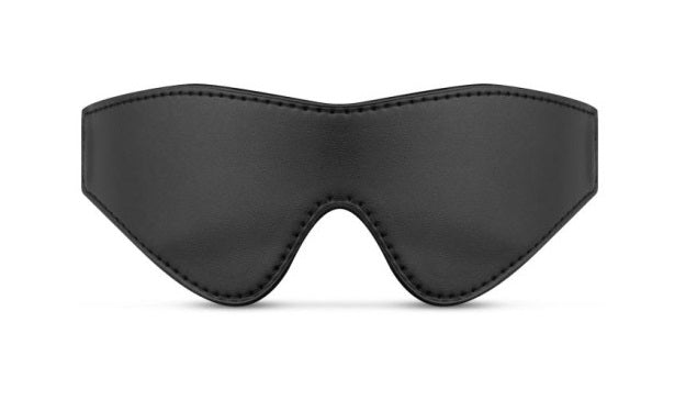 Bedroom Fantasies Faux Leather Blindfold Black