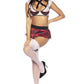 Mapale Lingerie 4 Pc Sexy Schoolgirl Costume Size S/M or M/L