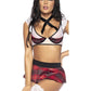 Mapale Lingerie 4 Pc Sexy Schoolgirl Costume Size S/M or M/L