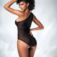 Mapale Lingerie One Shoulder Bodysuit Black S/M or L/XL