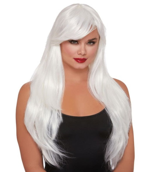 Dreamgirl Layered Long Wig White Size OS