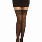 Dreamgirl Lace Top Thigh High Stockings Black Size OS