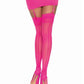 Dreamgirl Back Seam Sheer Thigh High Stockings Hot Pink Size OS