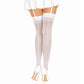 Dreamgirl Back Seam Sheer Thigh High Stockings White Size OS