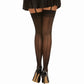 Dreamgirl Back Seam Sheer Thigh High Stockings Black Size OS