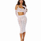 Dreamgirl Lingerie Bralette and Slip Skirt White Size OS