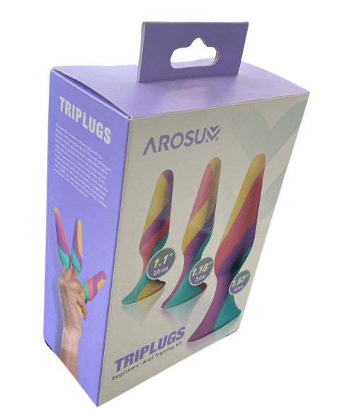 Arosum TriPlugs 3 Pc Silicone Anal Training Kit